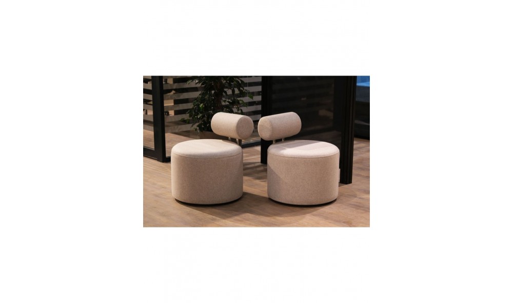 Lora Çok Amaçlı Beyaz Puf  Bench  |  Ahşap İskelet
